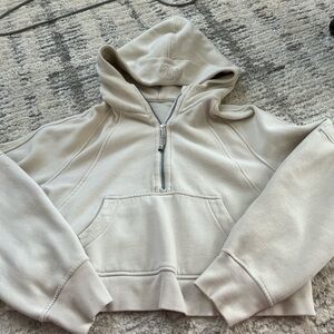 Cream Half-Zip Hoodie